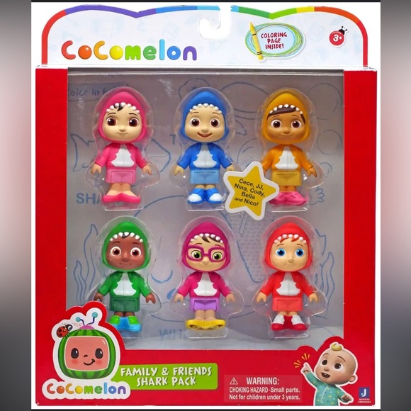 Cocomelon Family And Friends Shark Pack - Picture 1 of 2